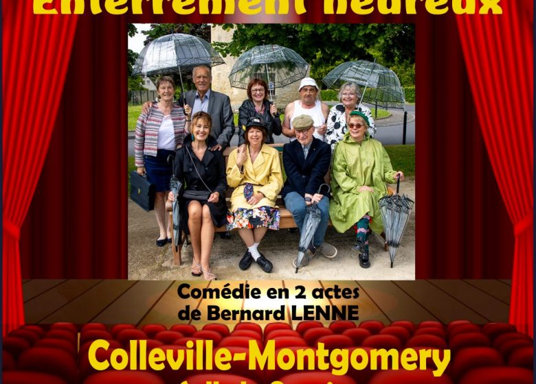 Affiche 1 -Enterrement pluvieux, Enterrement heureux-Colleville