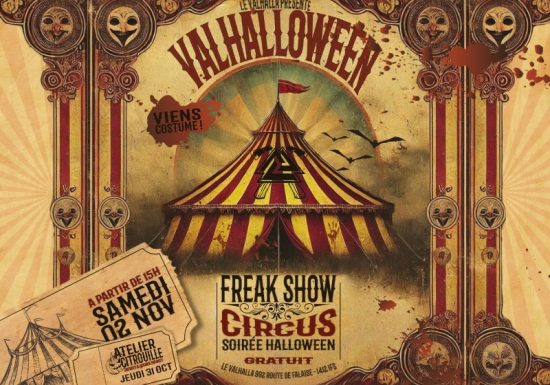 VALHALLOWEEN - Soirée halloween freak show circus au Valhalla Le 2 nov 2024