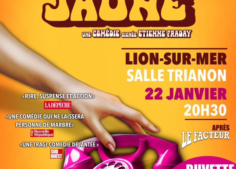 Affiche Tapis Jaune Lion sur Mer